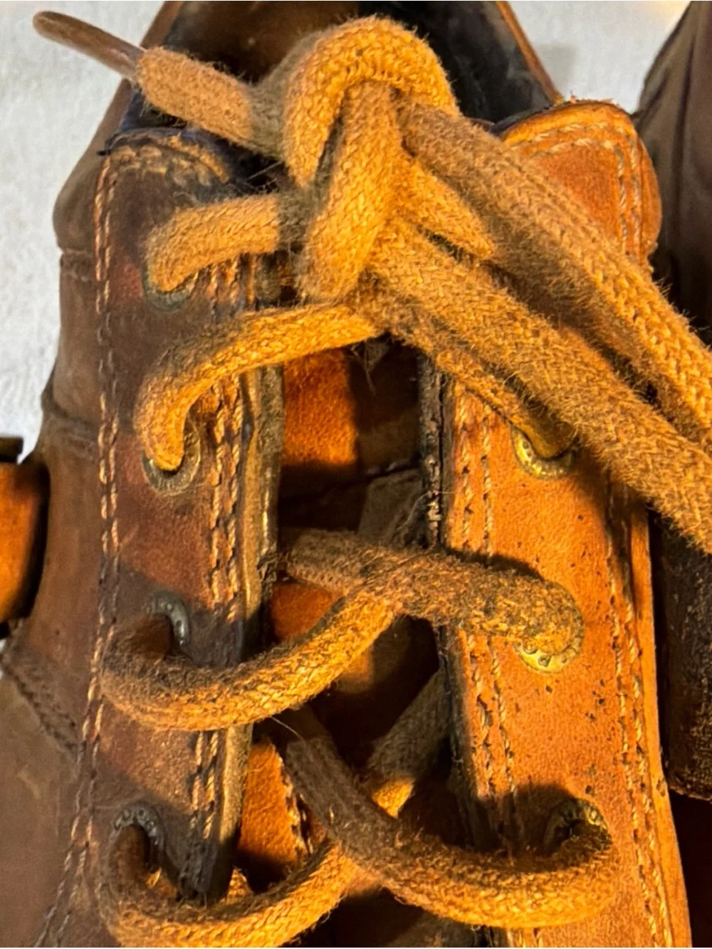 Polo Ralph Lauren Vtg 8B  Brown Leather Casual Strap Shoes